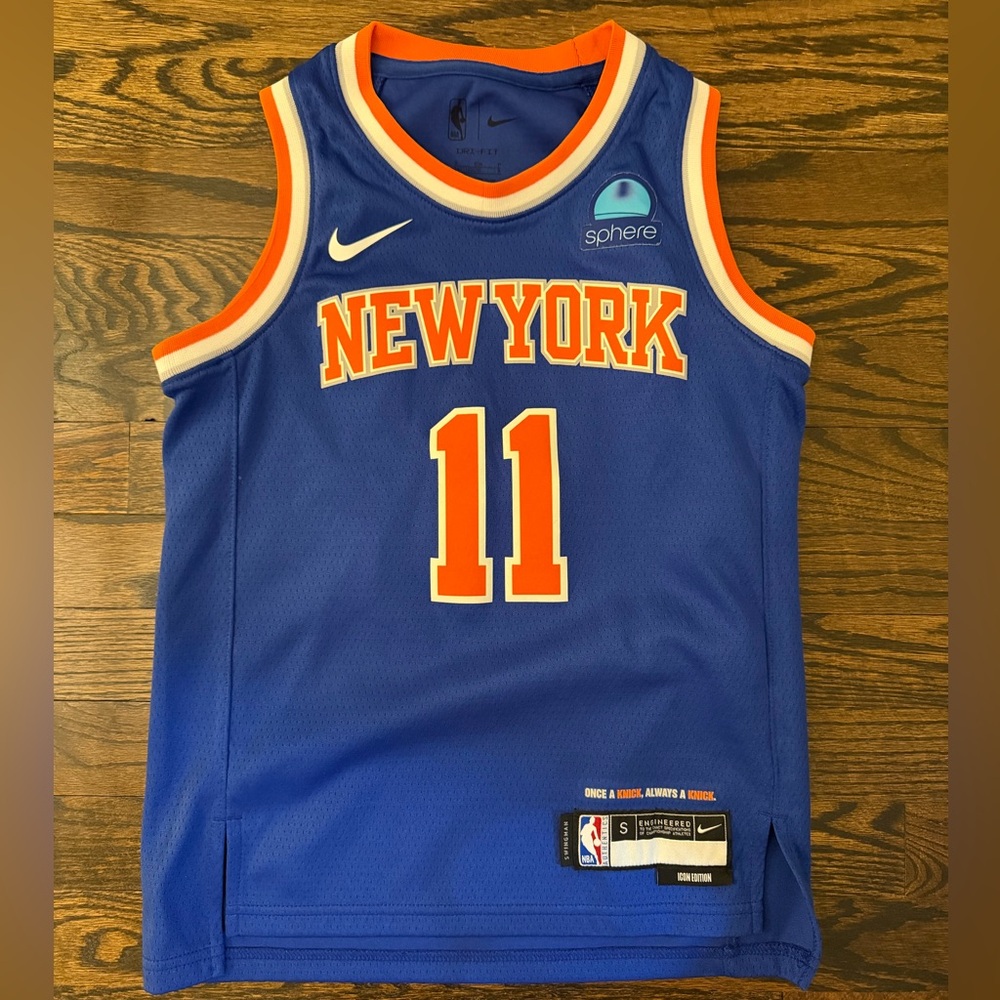 Nike Knicks Brunson Jersey - kids small Blue and Orange